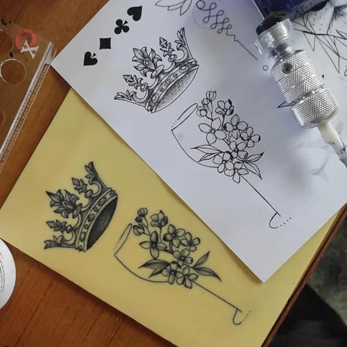 Usiriy 3mm Thick Tattoo Practice Skin Kit with 15pcs Stencil Transfer Paper