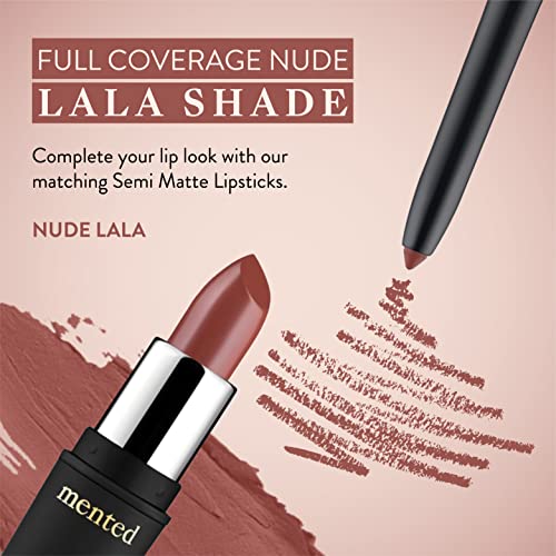 Mented La La Vegan Lip Liner for Women, Dark Brown, Water-Resistant & Long-Lasting