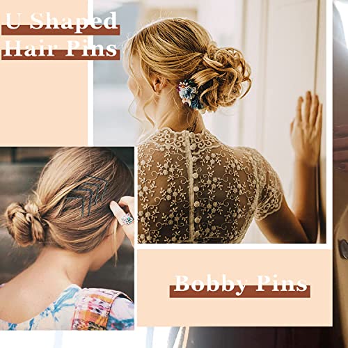 AITRAI 200 Pcs Black Bobby Pins & U-Shaped Hair Pins Kit with Box, 2.4 Inch
