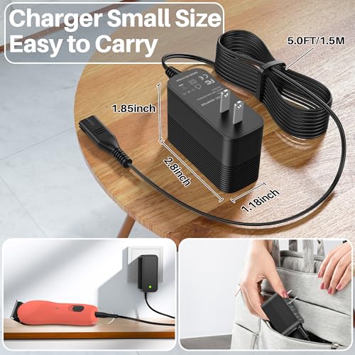 Wahl KM Cordless Clipper Replacement Power Cord - 5FT Charger