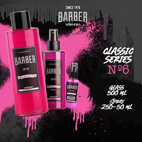 Marmara Barber Cologne No. 6, 500ml - Long-Lasting Aftershave Splash