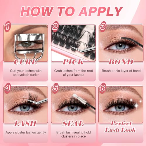 EASITENSION 270 PCS DIY 3D Lash Clusters Kit - Fluffy & Lightweight