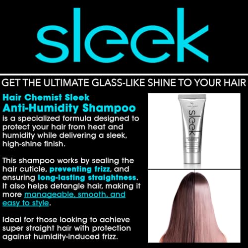 Hair Chemist Sleek Anti-Humidity Shampoo 8 oz - Frizz Control & Shine