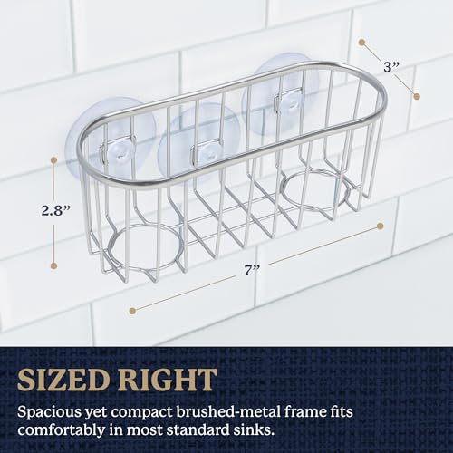 Farberware Kitchen Sink Sponge Holder with Triple Suction Cups