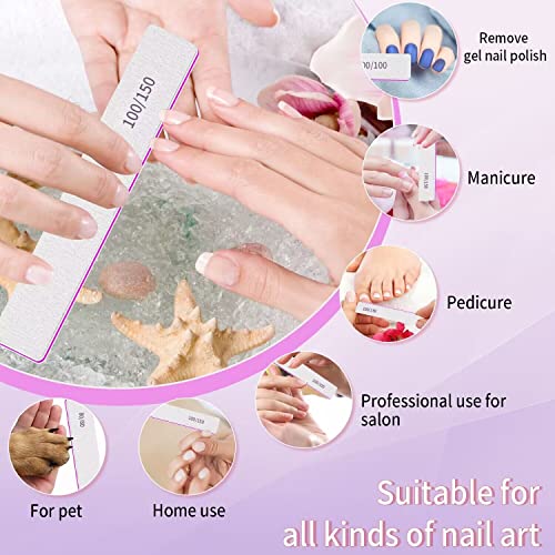 80/80 Grit Nail Files - 50pcs Coarse Square Emery Boards for Acrylic Nails
