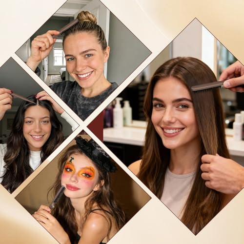 Teasing Brush for Fine Hair | Boar Bristle Styling & Edge Control