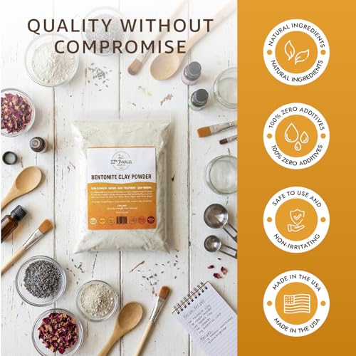 Bentonite Clay Powder 2 lbs - Natural Cosmetic Face Mask & Skin Care