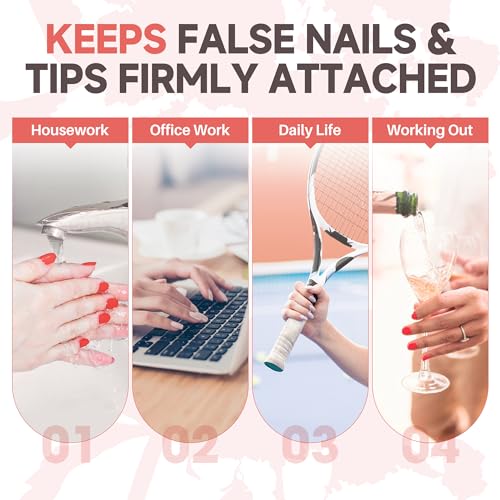UNA GELLA Super Strong Nail Glue - Quick-Drying Adhesive for Tips & Repairs | 10ml