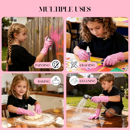 Kids Pink Nitrile Disposable Gloves - 5-Mil, 100Ct, Latex-Free