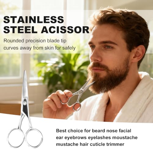 Men's Beard Care Kit with Oil, Balm, Comb, Scissors & E-Book