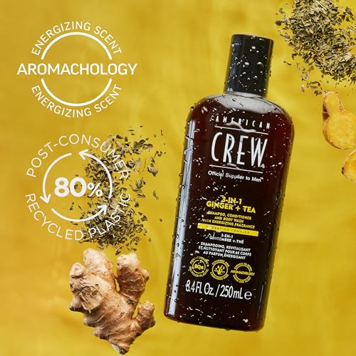 American Crew 3-in-1 Shampoo & Body Wash - Ginger + Tea, 8.4 fl oz