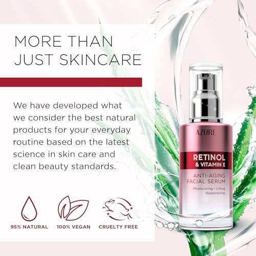 Azure Cosmetics Retinol & Vitamin E Face Serum - Anti Aging (2 Pack)