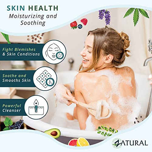 Zatural 100% Natural Hemp Bar Soap - Gentle Moisturizing Cleanser (Pack of 3)