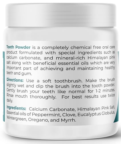 Viva Doria Natural Tooth Powder 10 Oz – USA Made, Eco-Friendly Oral Care