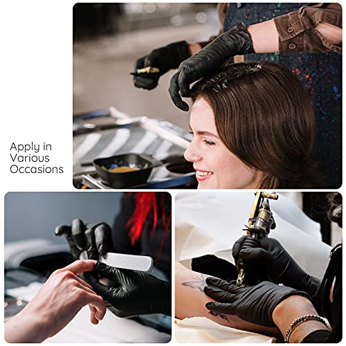 Segbeauty Medium Reusable Black Gloves for Hair Coloring - 20 Count