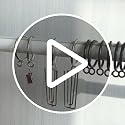 40 Pack Antique Brass Curtain Rings with Clips - 1 Inch Metal Drapery Hangers