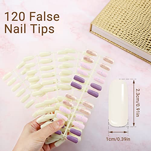 Segbeauty 120 Nail Color Chart Display Book - Golden Nail Polish Organizer