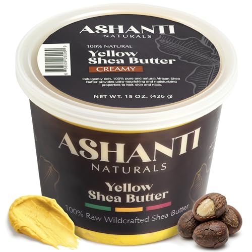 Ashanti Naturals Yellow Raw Shea Butter - 15 oz Unrefined Moisturizer