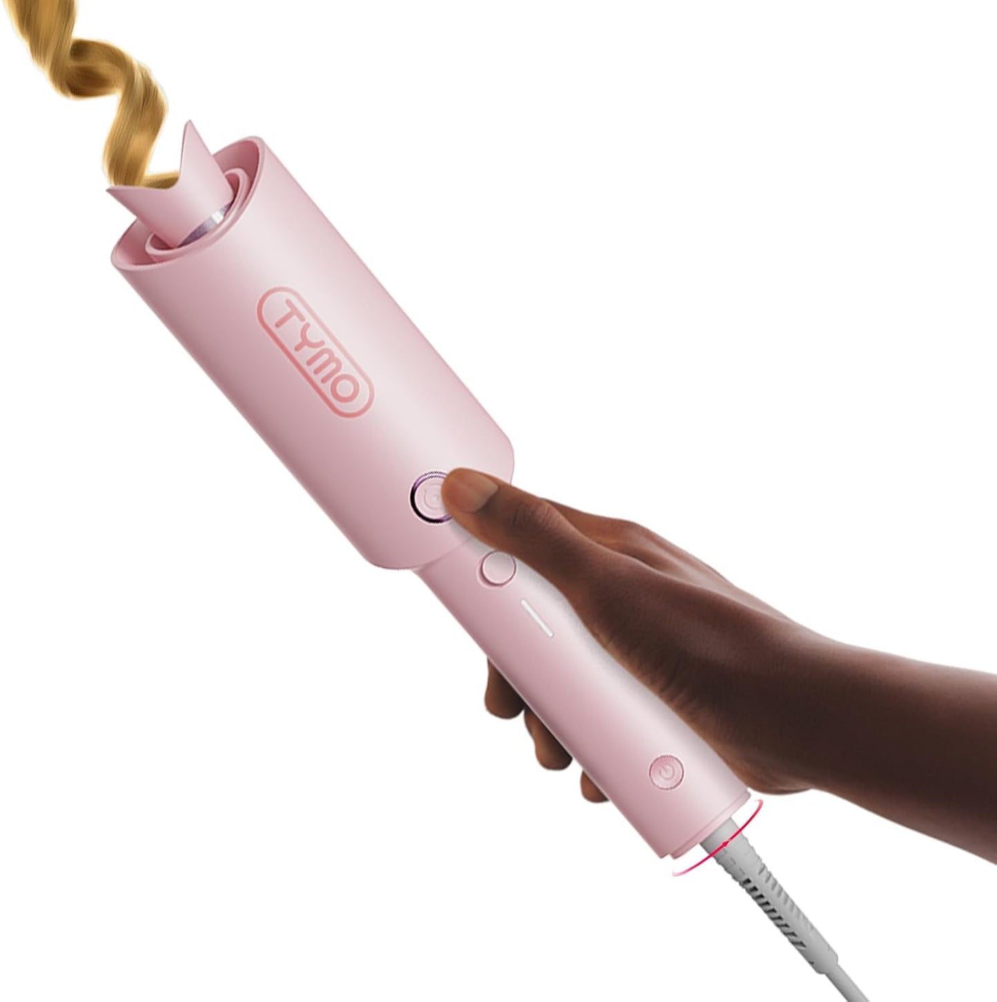 Tymo Automatic Rotating Curling Iron - 1-Inch Beach Waves Curling Wand | Dual Voltage, Lightweight & Ionic Ceramic Coating
