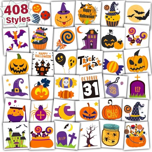 Halloween Temporary Tattoos for Kids - 408 Fun Designs