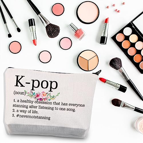 K-POP Makeup Bag - Korean Drama & Music Lover Gift, Waterproof Canvas, 9"