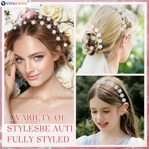 60 Pcs U-Shaped Silver Bridal Hair Pins - YINGFENG Wedding Accessories