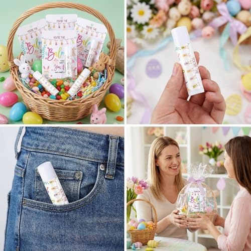 12-Pack Easter Lip Balm Set - Moisturizing Carrot Cake Flavor Gift Set