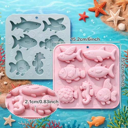 Mermaid Theme Silicone Cake Mold for Fondant & Cupcake Toppers