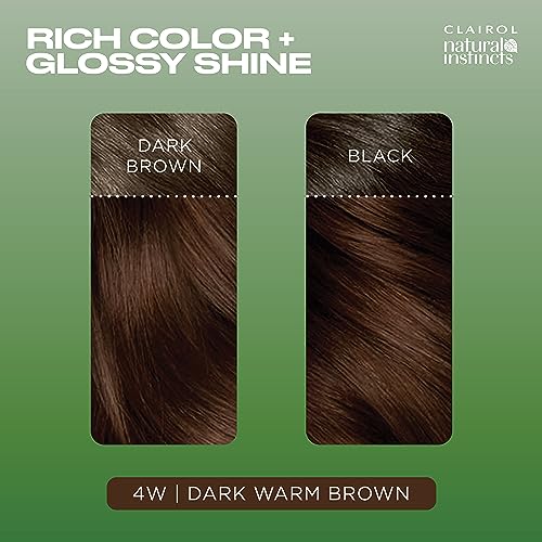 Clairol Natural Instincts Demi-Permanent Hair Dye, Dark Warm Brown