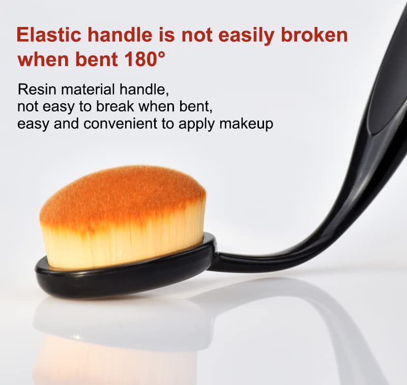 Toothbrush Type Foundation Makeup Brush - Ideal for Liquid & Cream Blending | Black
