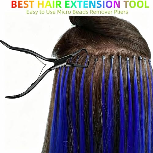 Professional Hair Extension Tool Kit with Pliers, Hooks, and Bead Needles