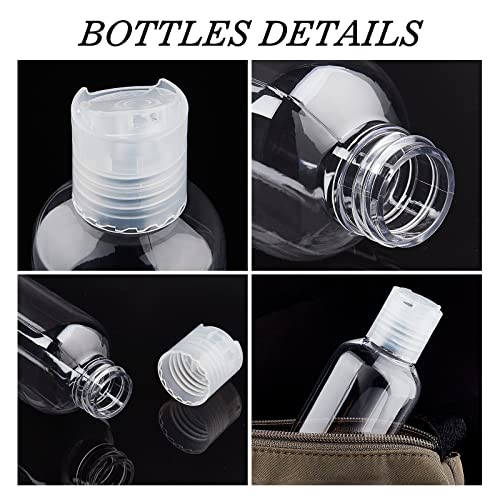BENECREAT 8 Pack 6.7 oz Clear PET Travel Bottles with Press Disc Cap