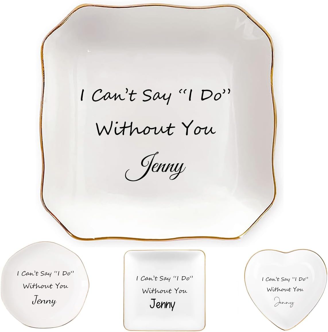 Custom Ceramic Ring Dish - Personalized Jewelry Tray for Name & Birthday | Ideal Gift for Mothers Day & Bridesmaids
