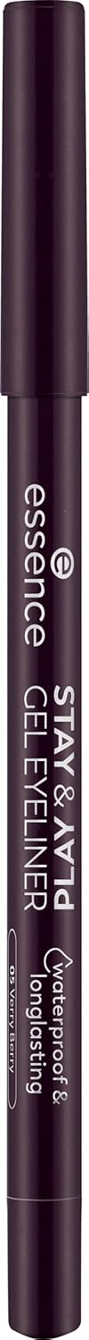 Stay & Play Gel Eyeliner - Waterproof, Long-Lasting Formula | Super Soft Texture | Vegan (05 Verry Berry)