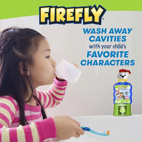 Firefly Kids Mouthwash - Anti-Cavity Fluoride Rinse, Bubble Gum, 16oz