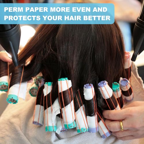 Pndeyo 100pcs White Hair Perm Papers 5.5×3.31in Thickened Curling Tool for Hot & Cold Perms