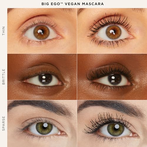tarte Big Ego Vegan Mascara, Ultra-Black Volumizing Formula, 0.15 fl oz