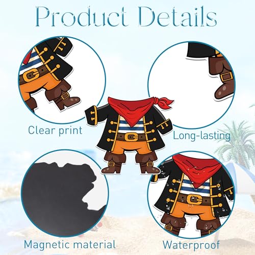 19 Pcs Pirate Cruise Door Decorations Set - Fun Magnetic Decor