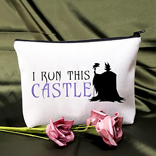 I Run This Castle Evil Queen Makeup Bag - Waterproof Travel Cosmetic Pouch