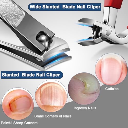 DUAIU 7-Piece Toenail Clipper Set for Thick & Ingrown Nails