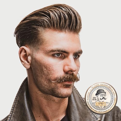 Reuzel Mustache Wax Medium Hold Bourbon Scent 0.06 lb for Grooming Men