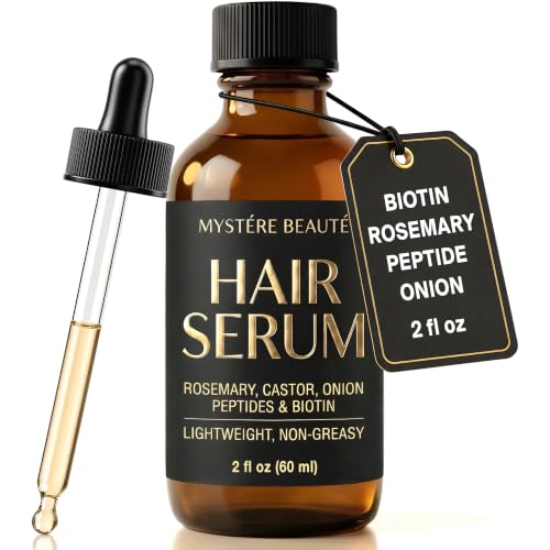MYSTÉRE BEAUTÉ Biotin Hair Growth Serum - Peptide Scalp Treatment for Thinning
