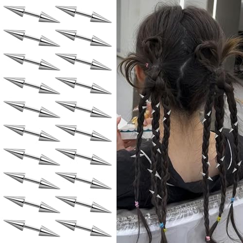 20 Pack Gothic Hair Clips with Spikes - Edgy Punk Accessories