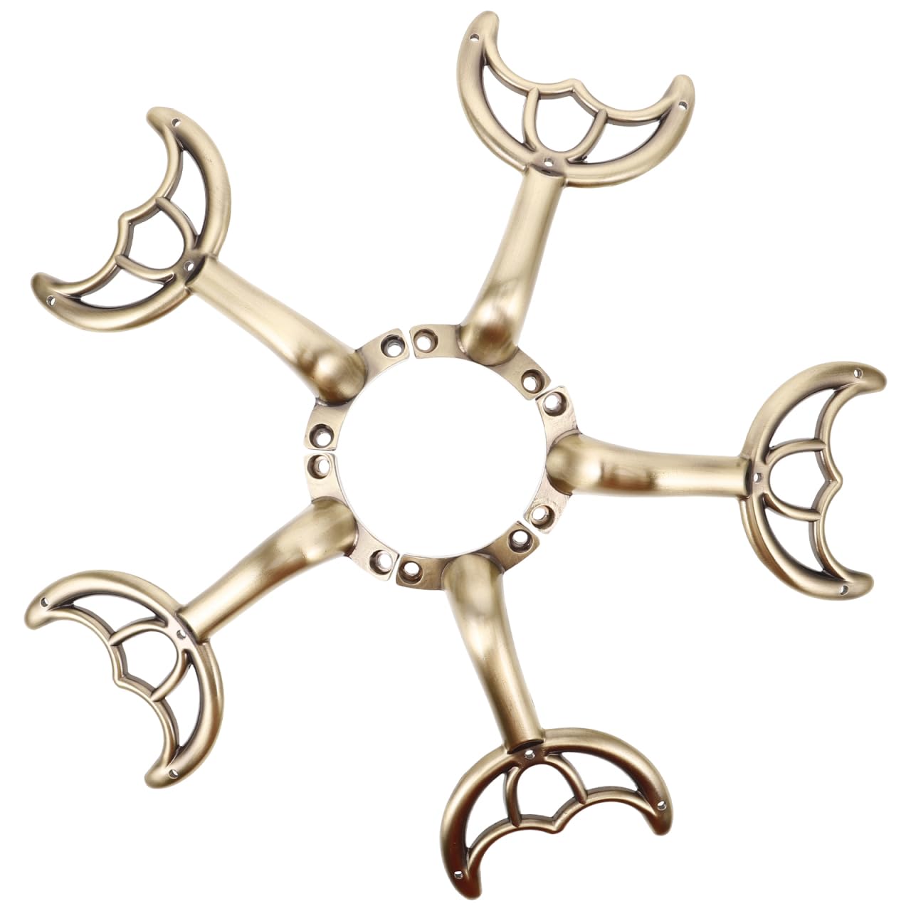 Housoutil Ceiling Fan Blade Arms, 5PCS Metal Ceiling Fan Blade Brackets, Alloy Replacement Support Arms, Mounting Bracket Kit Holder for Repairing Easy Installation (Coffee Bronze)