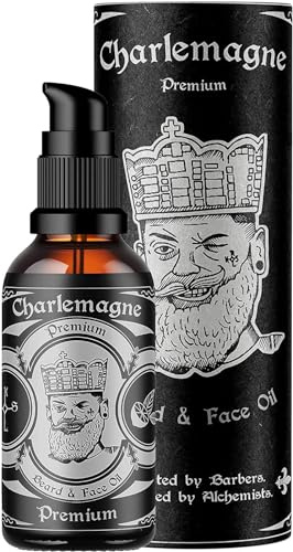 Charlemagne Beard Oil for Men - 30ml Vanilla Tobacco Scent, Vegan Grooming Oil