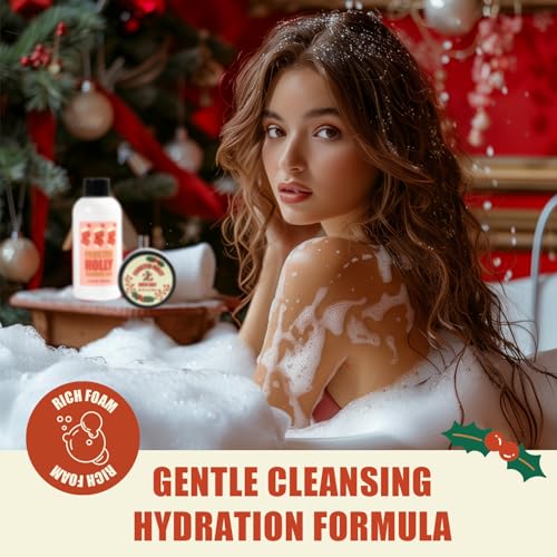 5 PCS Christmas Bath Gift Set for Women - Luxury Relaxation Kit