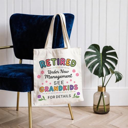 Funny Retirement Tote Bag for Women - Gift for Nana, Grandma, Mom