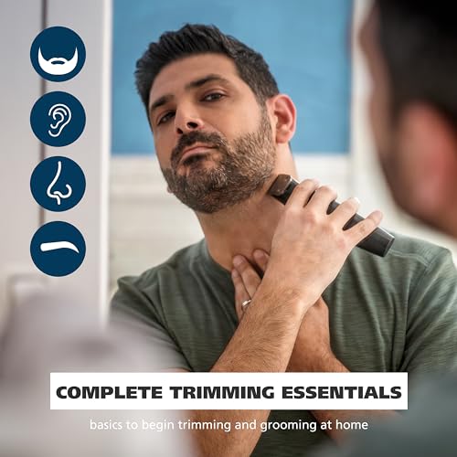 Wahl All-in-One Cordless Rechargeable Electric Ear/Nose, Detail, and Beard Trimmer for Men ? Mustache, Ear & Nose Hair, and Light Detail Grooming - Model 9685-200