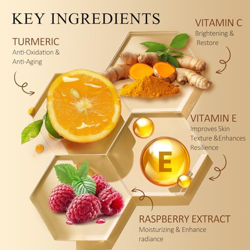SHVYOG Vitamin C & Turmeric Face Oil - Brightening Anti-Aging Serum 1 Fl Oz