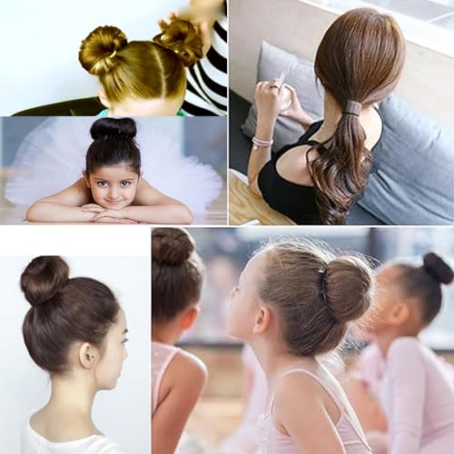 FORESRUM 4 Pcs Magic Donut Hair Bun Maker Set in Black/Brown/Coffee/Light Brown